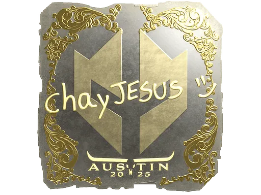 Наклейка | chayJESUS (золотая) | Остин-2025