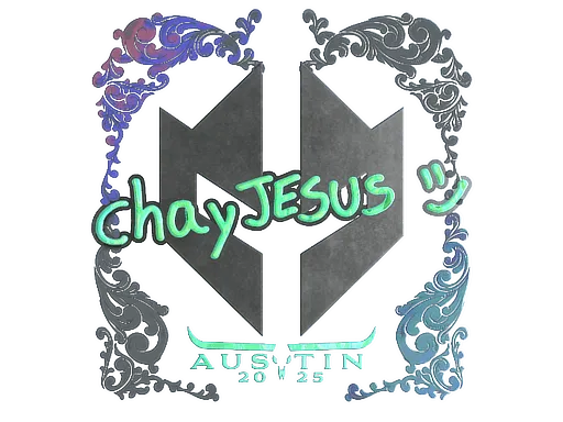 Наклейка | chayJESUS (голографическая) | Остин-2025