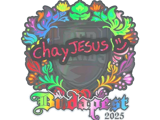 Наклейка | chayJESUS (голографическая) | Будапешт-2025
