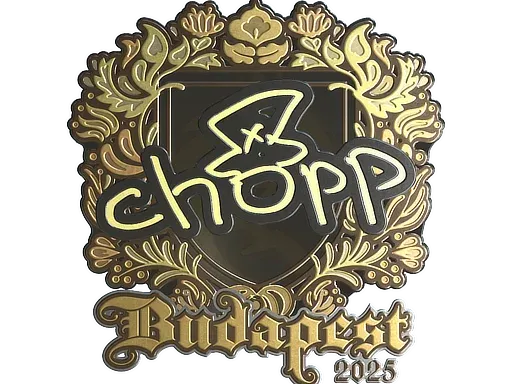 Наклейка | chopper (золотая) | Будапешт-2025