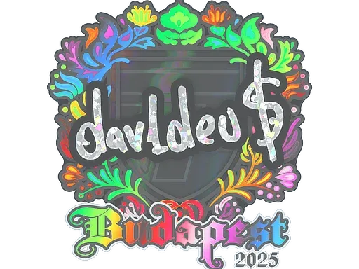 Наклейка | dav1deuS (голографическая) | Будапешт-2025