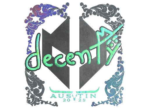 Наклейка | decenty (голографическая) | Остин-2025