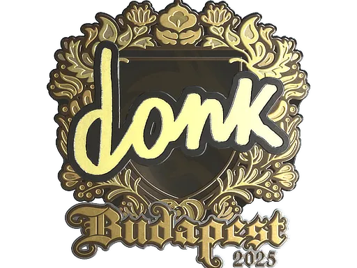 Наклейка | donk (золотая) | Будапешт-2025