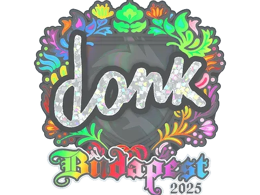 Наклейка | donk (голографическая) | Будапешт-2025