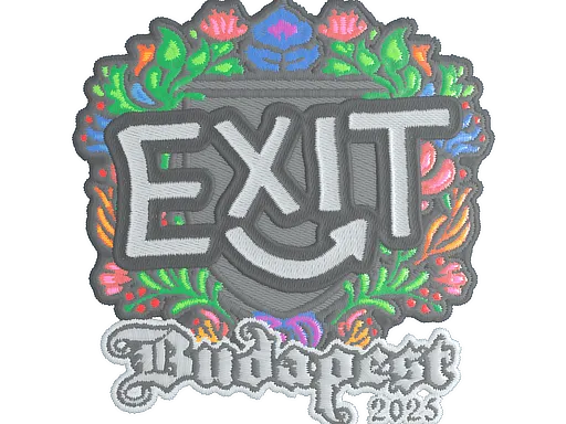 Наклейка | exit (вышитая) | Будапешт-2025