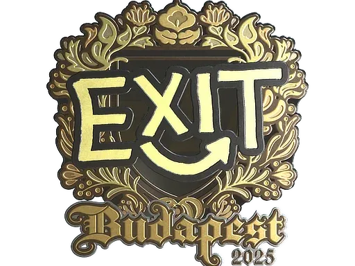 Наклейка | exit (золотая) | Будапешт-2025