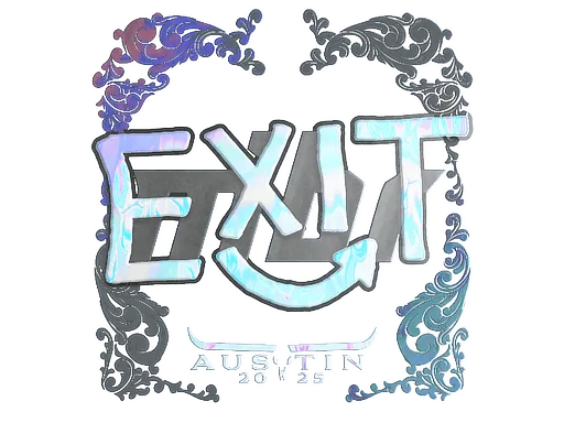 Наклейка | exit (голографическая) | Остин-2025