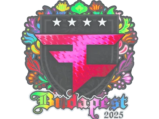 Наклейка | FaZe Clan (голографическая) | Будапешт-2025