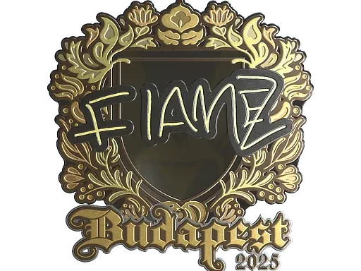 Наклейка | FlameZ (золотая) | Будапешт-2025