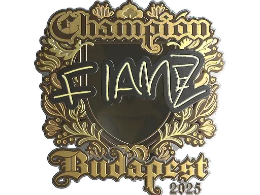 Наклейка | FlameZ (золотая, чемпион) | Будапешт-2025