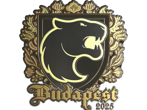 Наклейка | FURIA (золотая) | Будапешт-2025