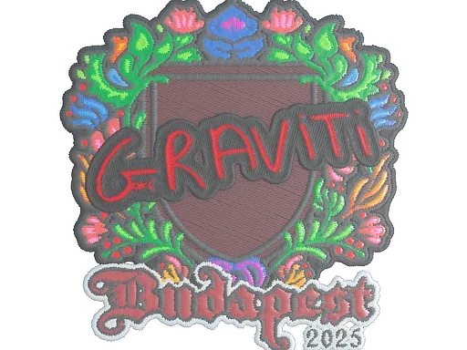 Наклейка | Graviti (вышитая) | Будапешт-2025
