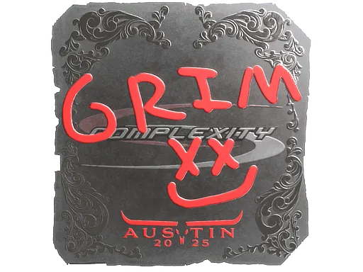 Наклейка | Grim (металлическая) | Остин-2025