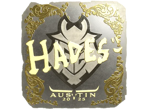 Наклейка | hades (золотая) | Остин-2025