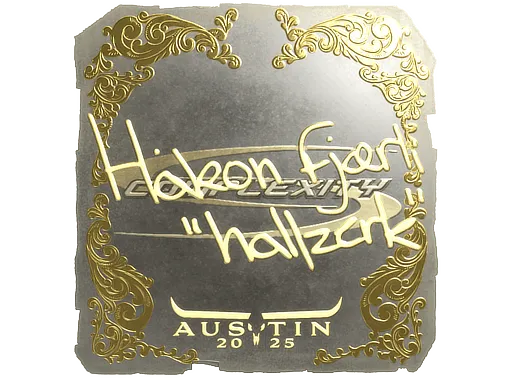 Наклейка | hallzerk (золотая) | Остин-2025