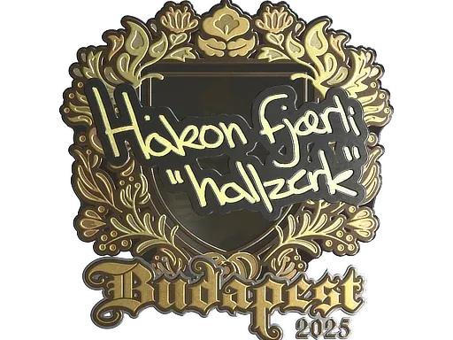 Наклейка | hallzerk (золотая) | Будапешт-2025