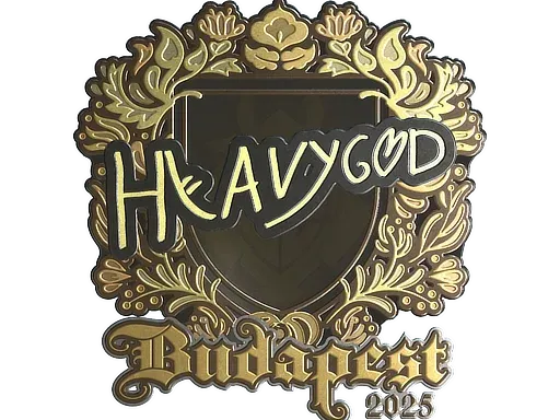 Наклейка | Heavygod (золотая) | Будапешт-2025
