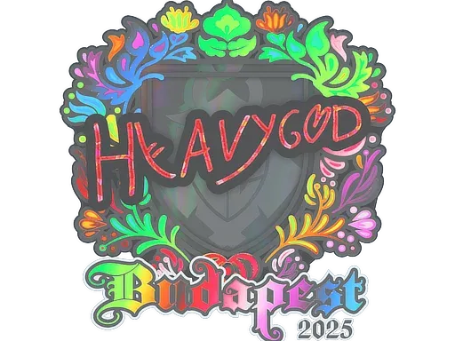 Наклейка | Heavygod (голографическая) | Будапешт-2025