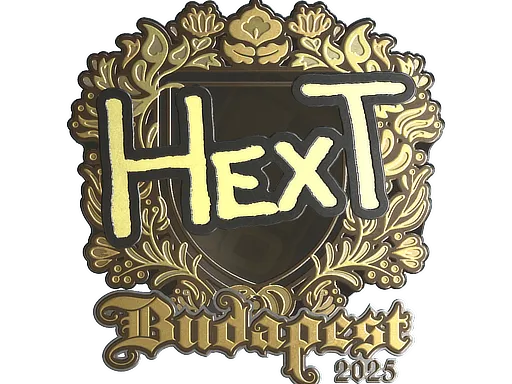 Наклейка | HexT (золотая) | Будапешт-2025