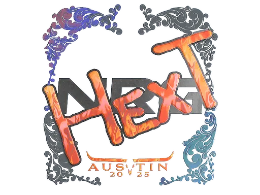 Наклейка | HexT (голографическая) | Остин-2025