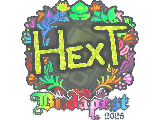 Наклейка | HexT (голографическая) | Будапешт-2025