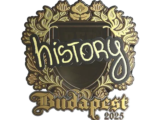 Наклейка | History (золотая) | Будапешт-2025