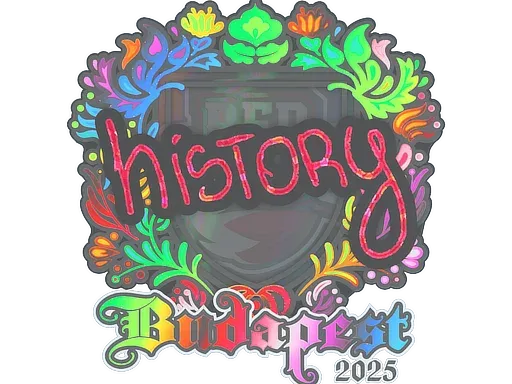 Наклейка | History (голографическая) | Будапешт-2025