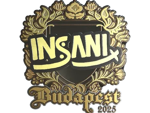 Наклейка | insani (золотая) | Будапешт-2025