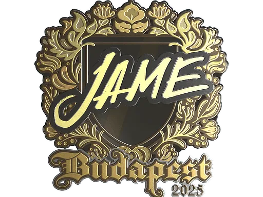 Наклейка | Jame (золотая) | Будапешт-2025