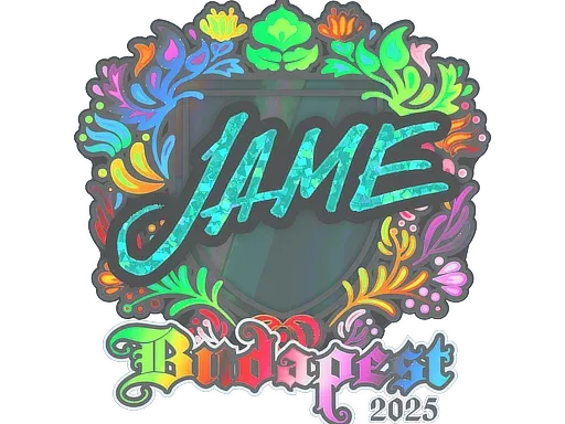 Наклейка | Jame (голографическая) | Будапешт-2025
