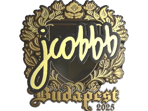 Наклейка | jcobbb (золотая) | Будапешт-2025