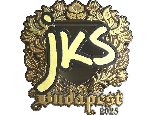 Наклейка | jks (золотая) | Будапешт-2025