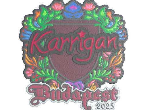 Наклейка | karrigan (вышитая) | Будапешт-2025