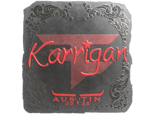 Наклейка | karrigan (металлическая) | Остин-2025