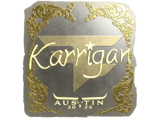 Наклейка | karrigan (золотая) | Остин-2025