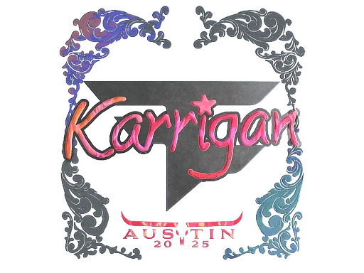 Наклейка | karrigan (голографическая) | Остин-2025