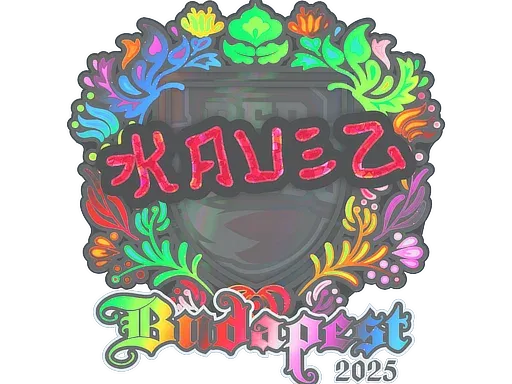Наклейка | kauez (голографическая) | Будапешт-2025