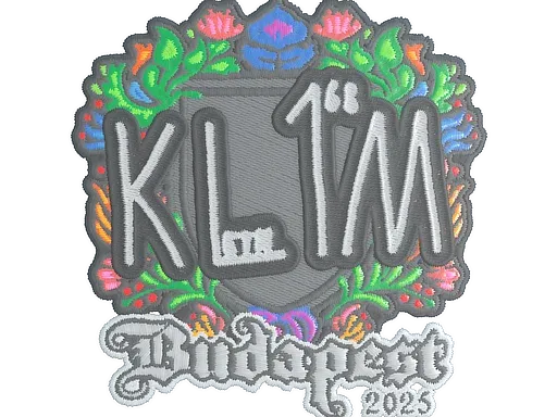 Наклейка | kl1m (вышитая) | Будапешт-2025