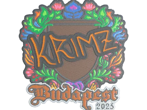 Наклейка | KRIMZ (вышитая) | Будапешт-2025