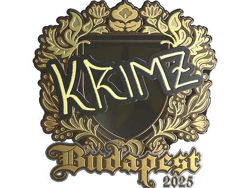 Наклейка | KRIMZ (золотая) | Будапешт-2025
