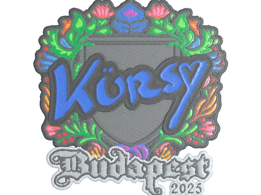 Наклейка | Kursy (вышитая) | Будапешт-2025