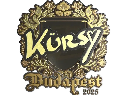 Наклейка | Kursy (золотая) | Будапешт-2025