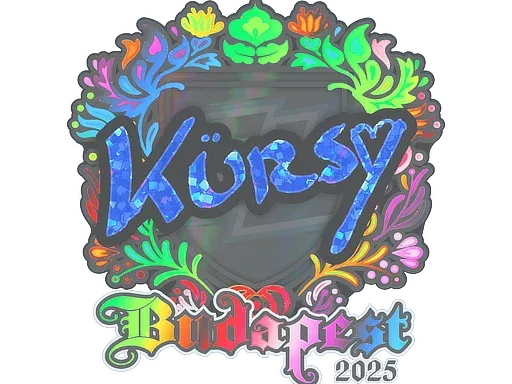 Наклейка | Kursy (голографическая) | Будапешт-2025
