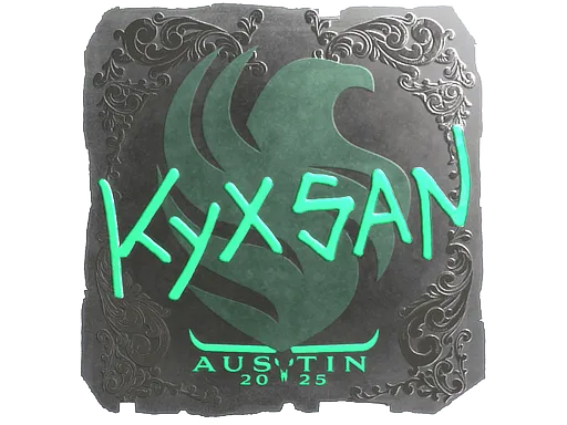 Наклейка | kyxsan (металлическая) | Остин-2025