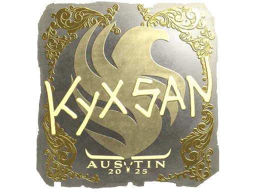 Наклейка | kyxsan (золотая) | Остин-2025