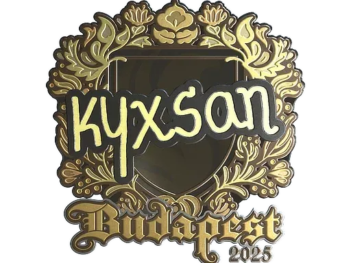 Наклейка | kyxsan (золотая) | Будапешт-2025