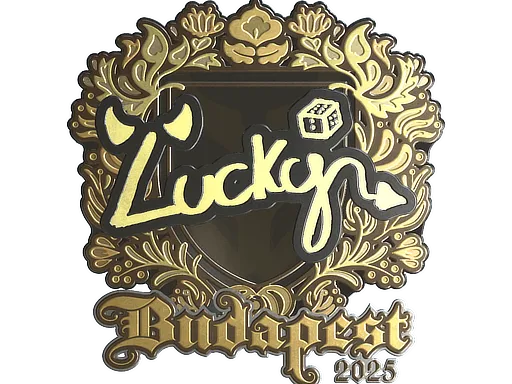Наклейка | Lucky (золотая) | Будапешт-2025