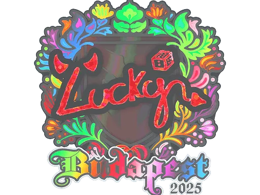 Наклейка | Lucky (голографическая) | Будапешт-2025