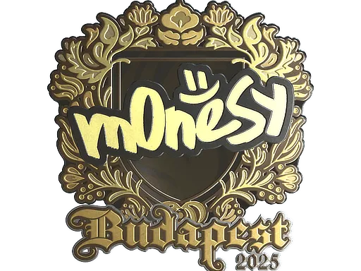 Наклейка | m0NESY (золотая) | Будапешт-2025