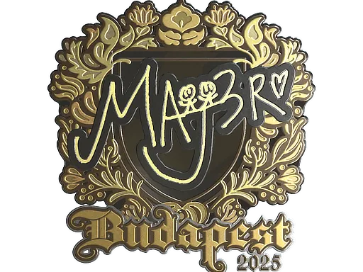 Наклейка | MAJ3R (золотая) | Будапешт-2025